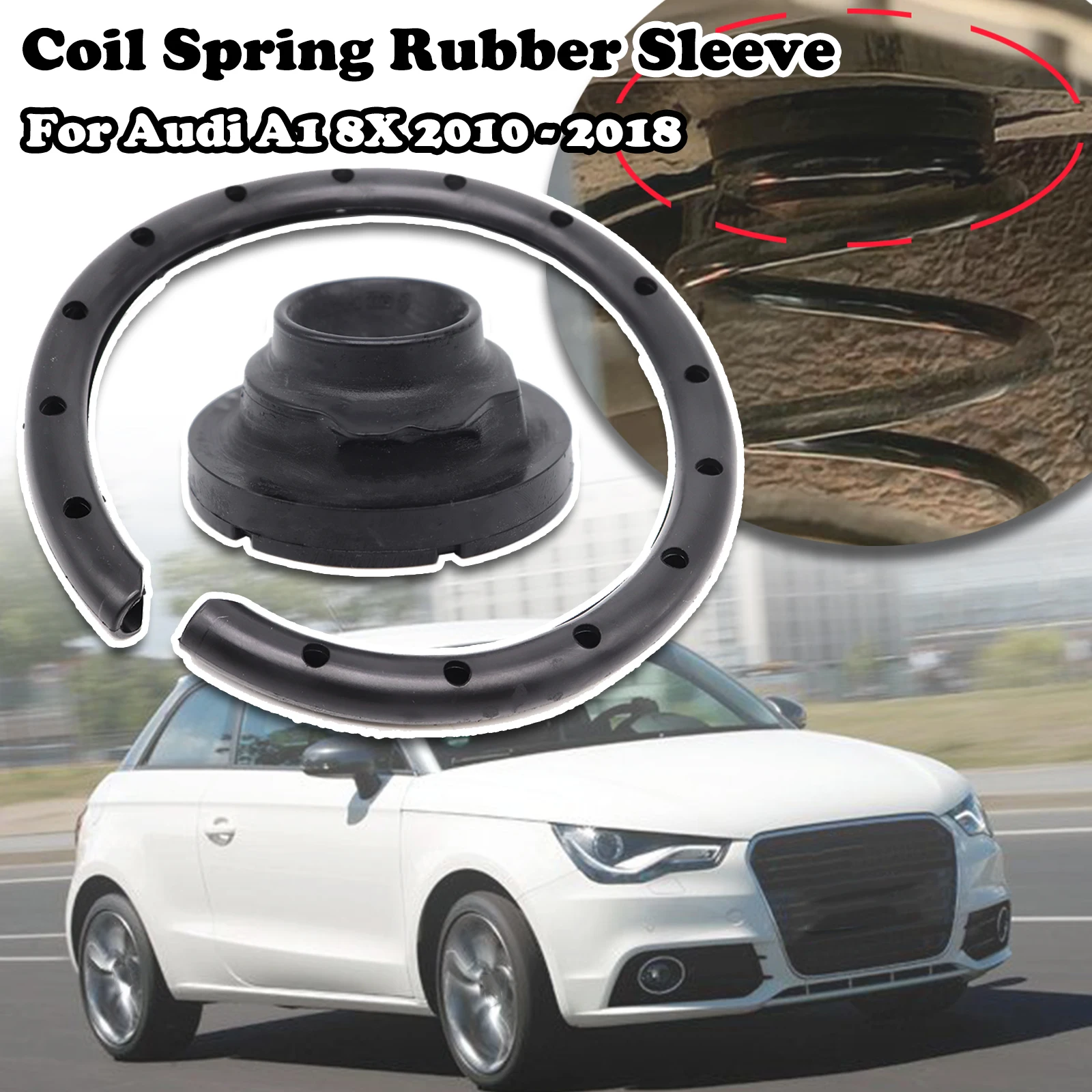 

Rear Axle Coil Spring Isolator Mount Plate Shock Absorber Sleeve Top strut mount buffer 1J0512149B For Audi A1 8X 2010 - 2018