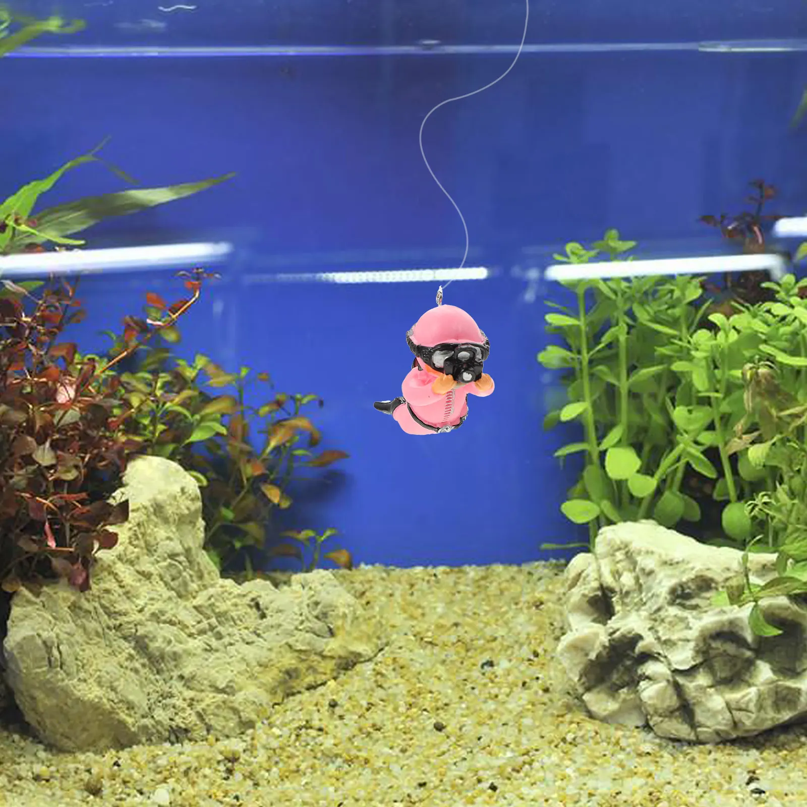 

Fish Tank Diver Decoration PVC Floating Statue Aquarium Layout Prop Home nament Pet Supplies Underwater Decor Mini Model