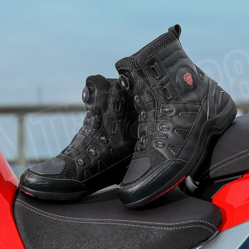 Motorcycle Riding Boots Four-season Racing Anti-fall Riding Boots Motorcycle Shoes Waterproof and Breathable Motocross Shoes