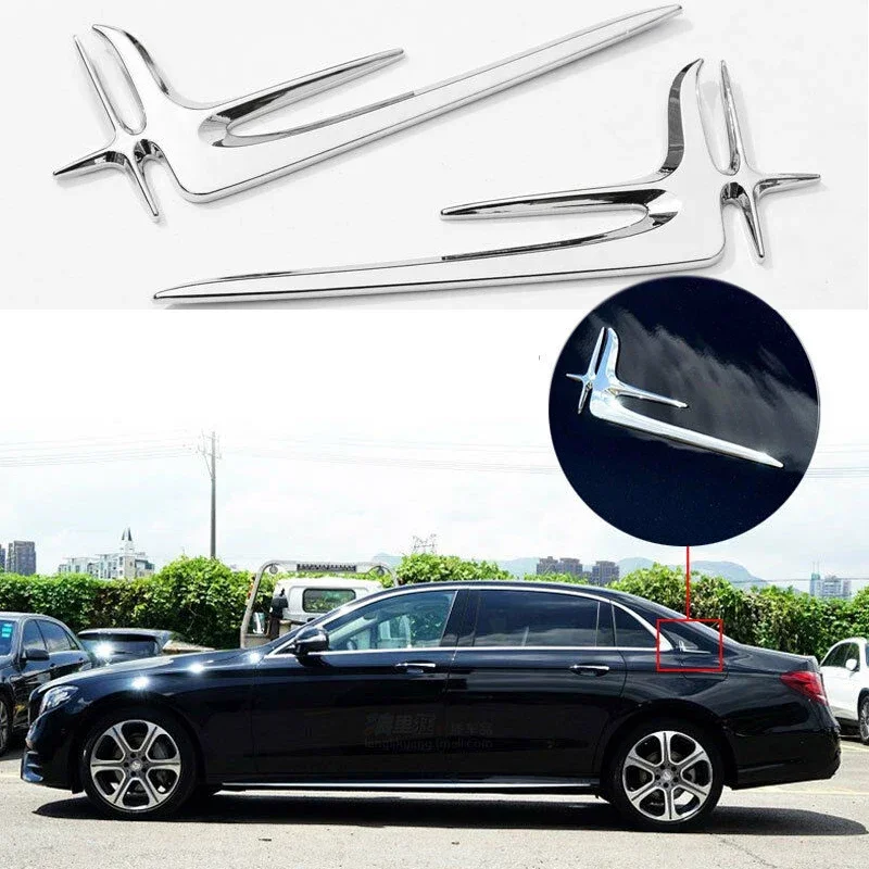 2pcs Car Lengthened Standard Trim Stickers Decor Accessories For Mercedes Benz E C Class W205 W213 2016-2019 NEW