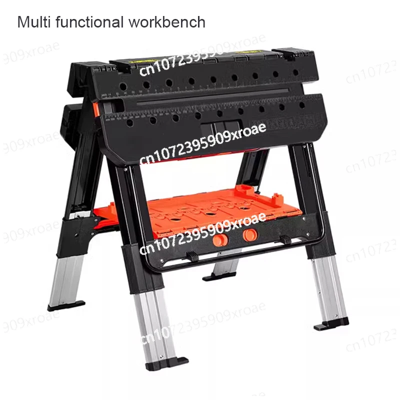 

Multifunctional Woodworking Workbench 2-in-1 As Sawhorse & Workbench, Portable Folding Work Table