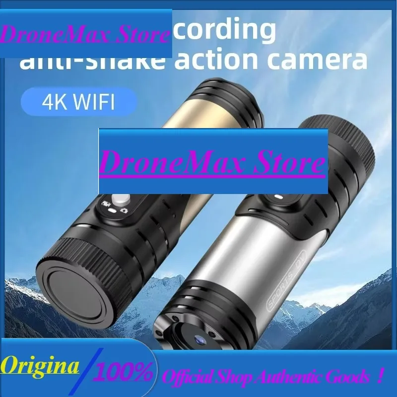 DroMa4K High Definition ****** Camera Flashlight Helmet Camera Anti-shake Waterproof Cycling Motorcycle Recorder
