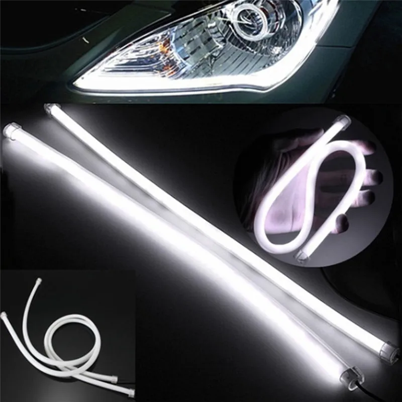 30CM DRL Flexible LED Tube Strip Daytime Running Lights Car Parking Lamps