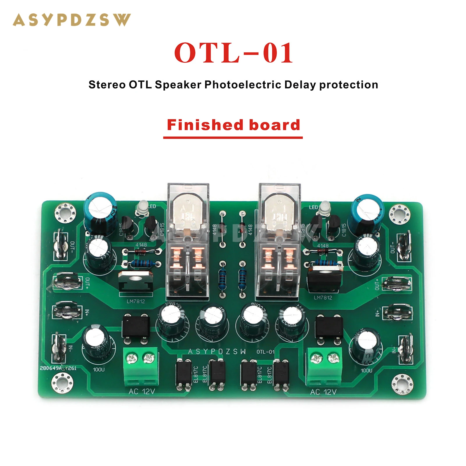 OTL-01 Stereo OTL Luidspreker Vertragingsbescherming Optische SPK Bescherming DIY Kit/Afgewerkt bord Voor A21SE