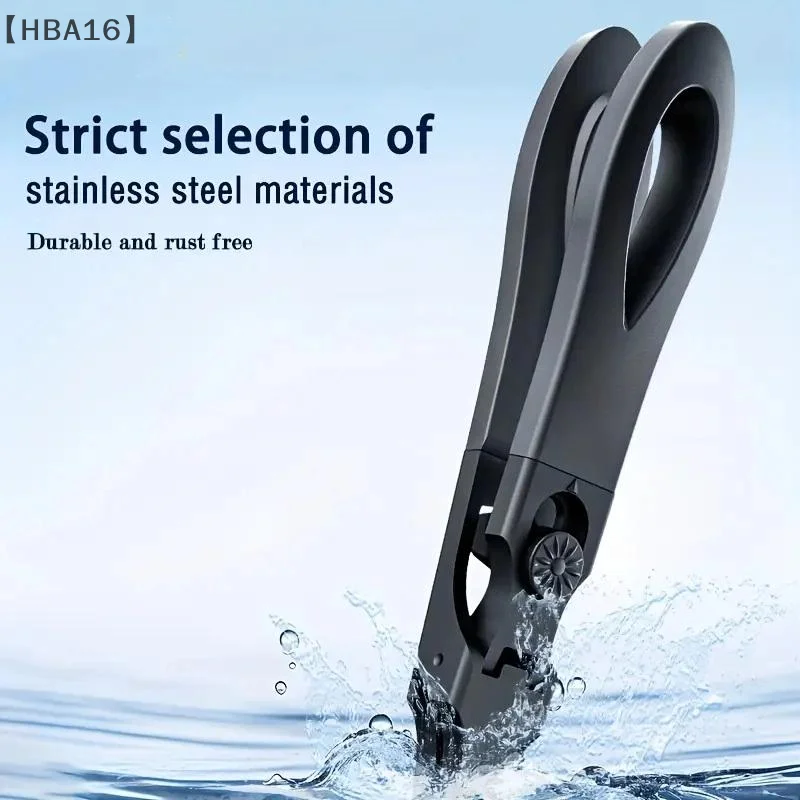 maveraHBA16 coupe-ongles circulaire en acier inoxydable coupe-ongles d'orteil coupe-ongles anti-éclaboussures dissolvant de cuticules coupe-ongles