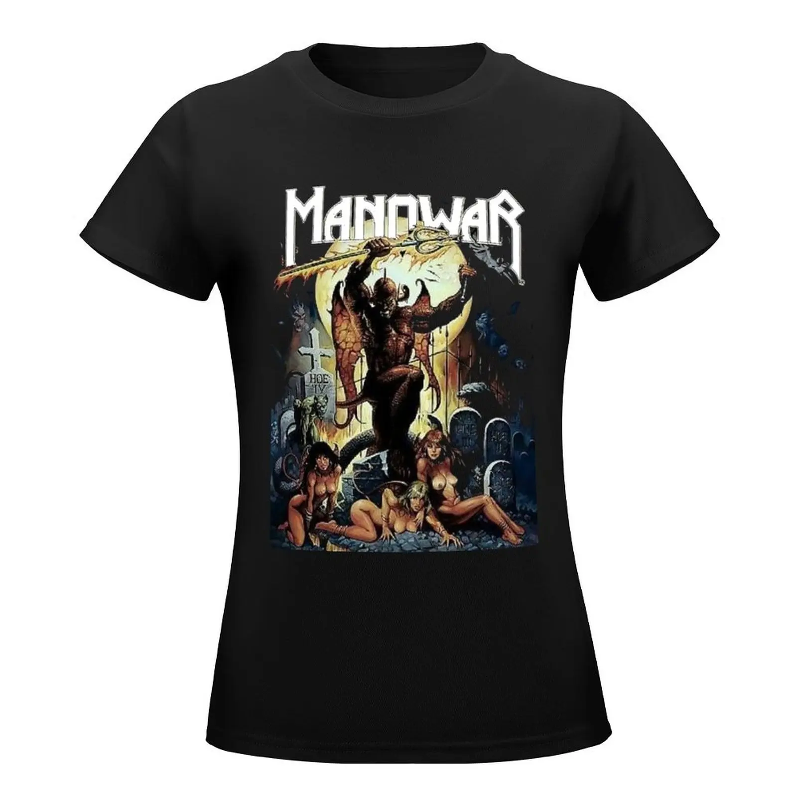 Manowar-T-shirt imprimé animal pour fille, vêtement pour l'été, meilleure vente