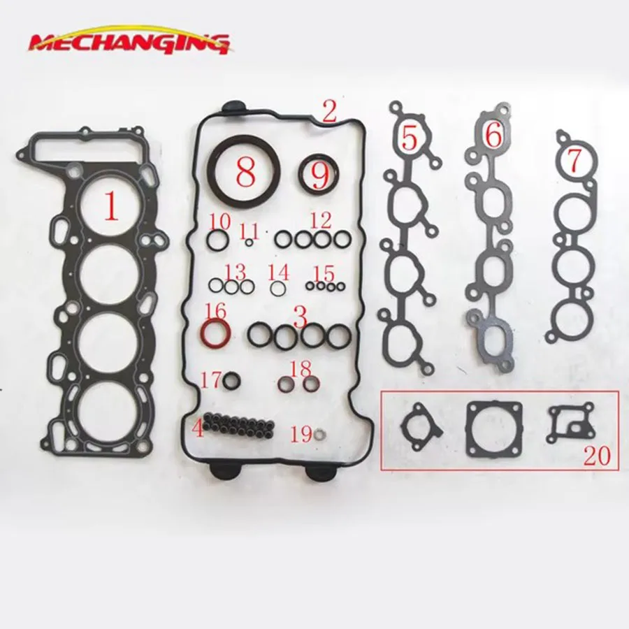 SR18DE For NISSAN BLUEBIRD 1.8L DOHC 16V U13 Engine Rebuilding Kits engine gasket Full Set 10101-33Y25