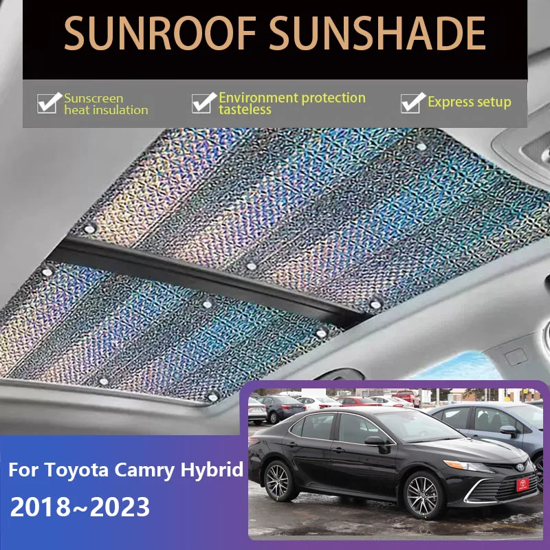 

Sunroof Sunshades For Toyota Camry Hybrid XV70 8th Gen 2018~2023 Skylight Roof Sunscreen Heat Insulation Anti-UV Car Accessories