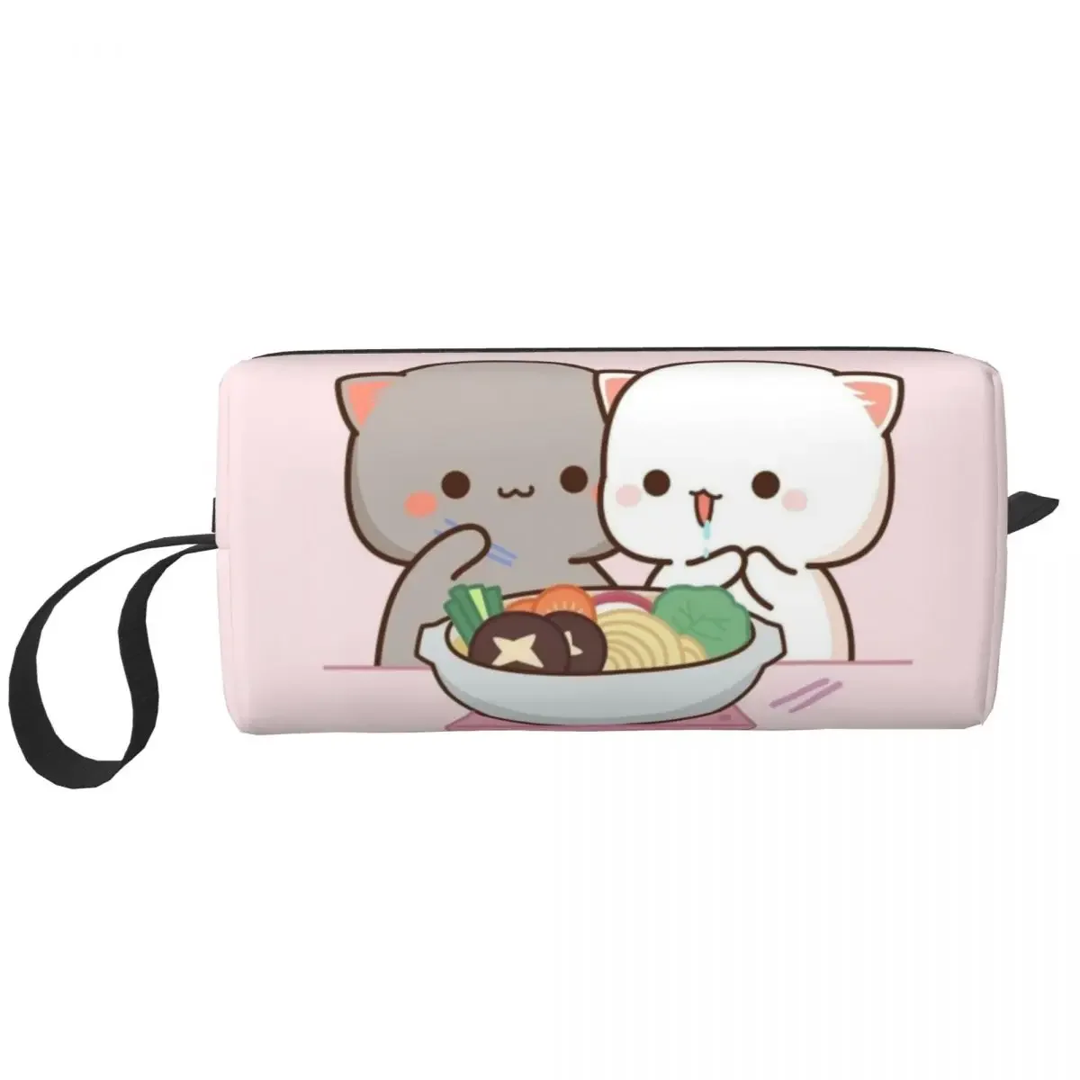 

Travel Peach And Goma Eating Salad Toiletry Bag Kawaii Cosmetic Makeup Organizer Women Beauty Storage Dopp Kit Box