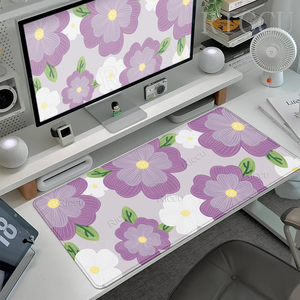 

Mousepads Desks Decor Flower Aesthetics Design Table Pads Large Rubber Anti-slip Computer Desk Accessories Gaming Keyboard Mats