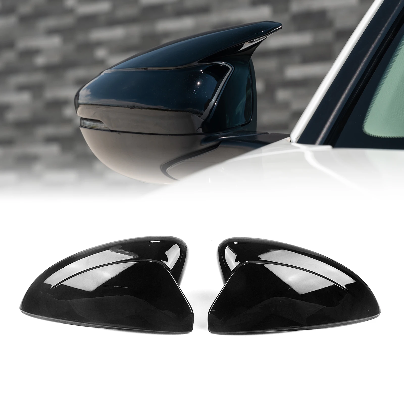 

Rear View Mirror Cover For HONDA ACCORD 11th 2023-2025 Gloss Black Exterior Side Rearview Replacement Type Cap Shells