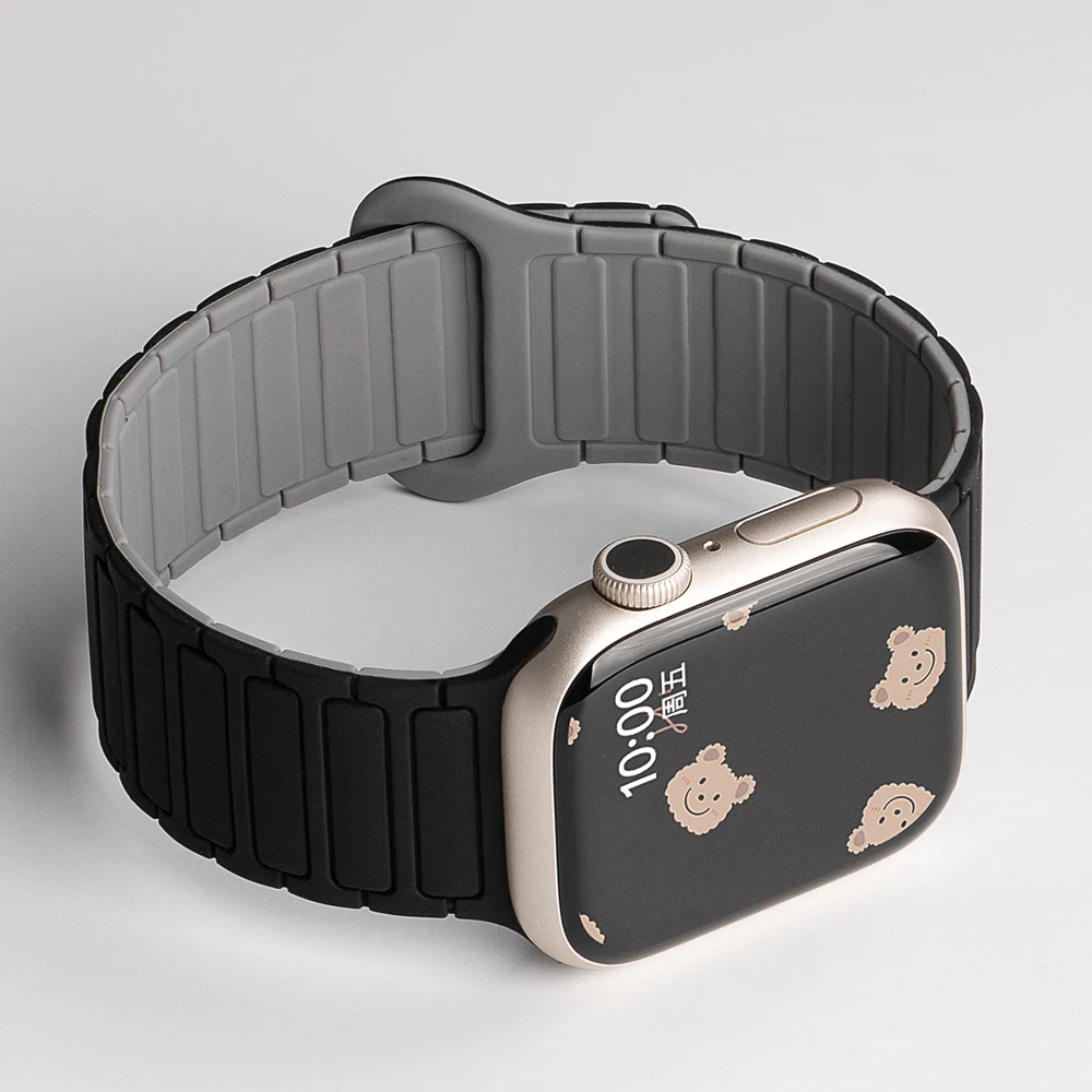 Magnetic Strap for Apple Watch Band 46mm 45mm 44mm 42mm 49mm 40mm Silicone Correa Bracelet iWatch Series 10 9 8 7 6 5 Se ultra 3 image 3