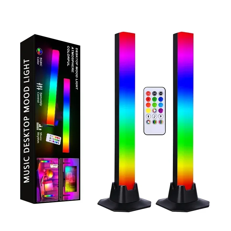 RGB مصباح أرضي لسطح المكتب LED ، قضبان إضاءة ليلية ، مصابيح موسيقى ، أضواء جو إيقاعي ، إضاءة خلفية للألعاب ، ديكور غرفة التلفزيون