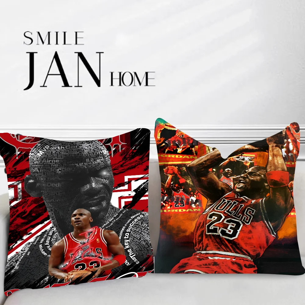 M-Michael j-jordan funda de almohada personalizada dormitorio infantil decoración de fiesta salvaje funda de almohada regalo de ducha de cumpleaños para niños