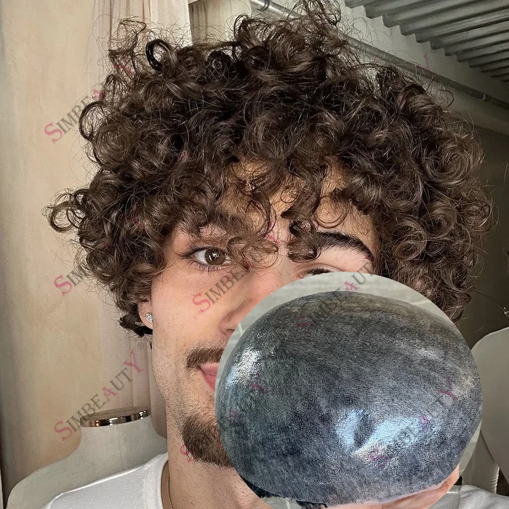 

# Мужской парик-накладка 6 1B30 Undetectable, 18 мм, с естественной линией роста волос, из натуральных афро-кудрявых человеческих волос, серый, черный, коричневый, на прочной микро-основе.