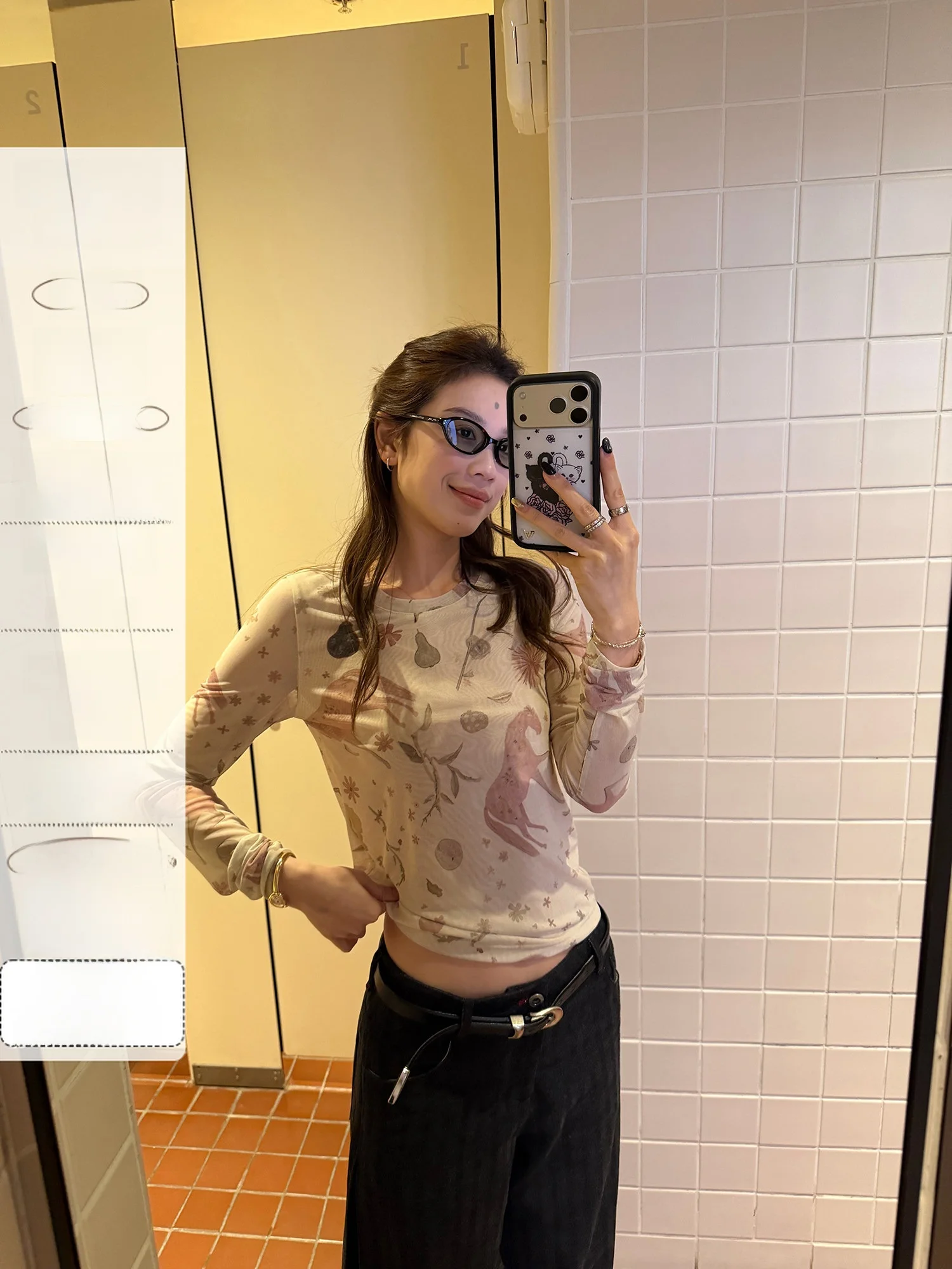 

LelyMooch Year Limited Edition Retro Print Me Sun Protection Base irt Slimming Top Casual Loose Knitted Long Sve