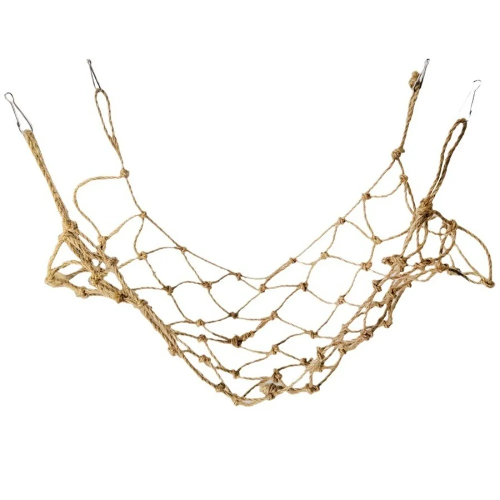 

Portable Rope Material Parrot Swing Hanging Gym Structure Parrot Hammock with Hook Birds Climbing Net for Pet Play