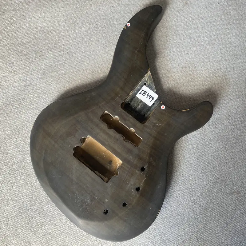 Guitarra Elétrica Baixo Corpo Maple Flamed Top e Soild Tintas de Madeira, Captadores Ativos, 4 ou 5 Cordas, IB544, DIY