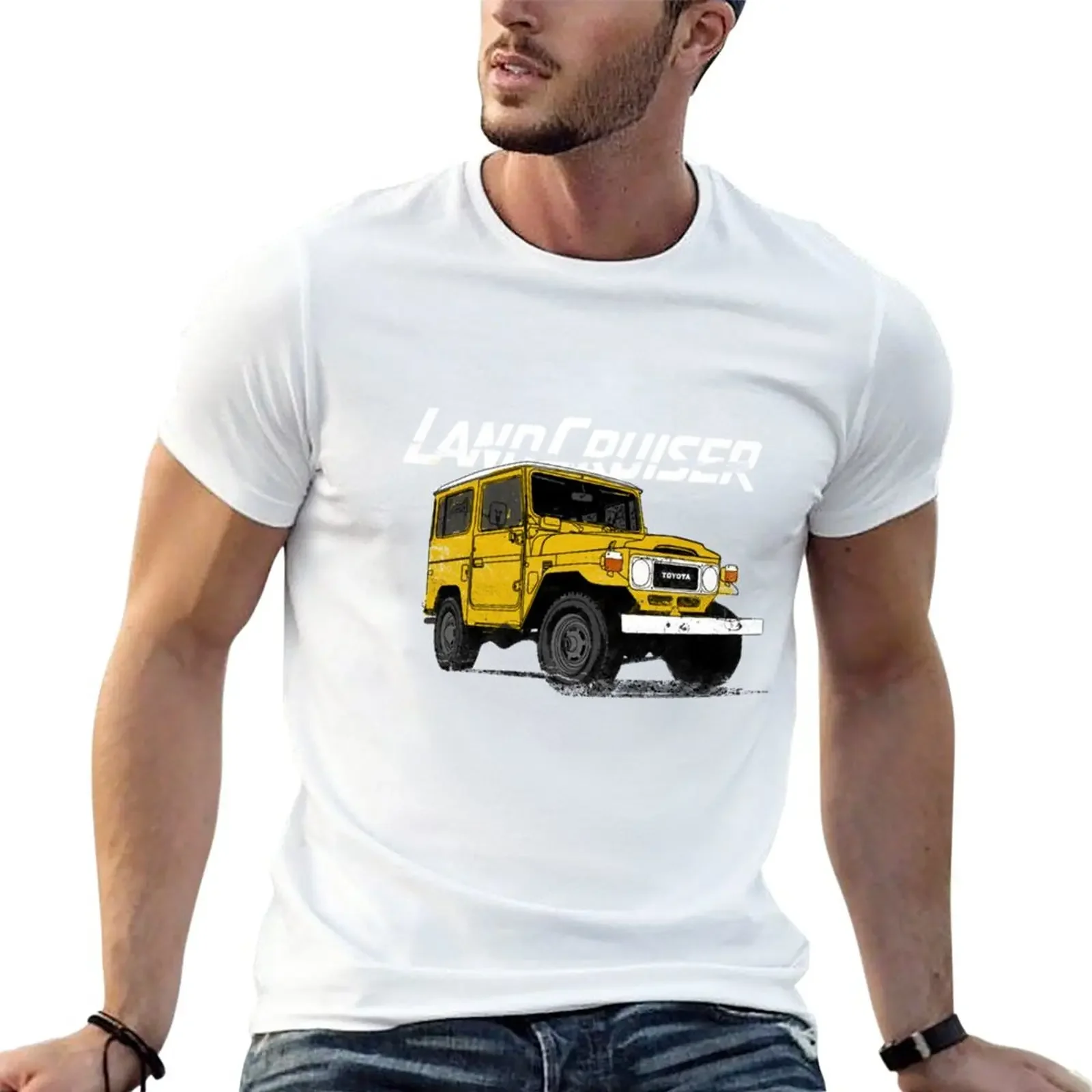 New FJ40 land cruiser T-Shirt cute clothes tees Short sleeve tee men Summer fashion Arrival Cotton Short Sleeve style tops 2024