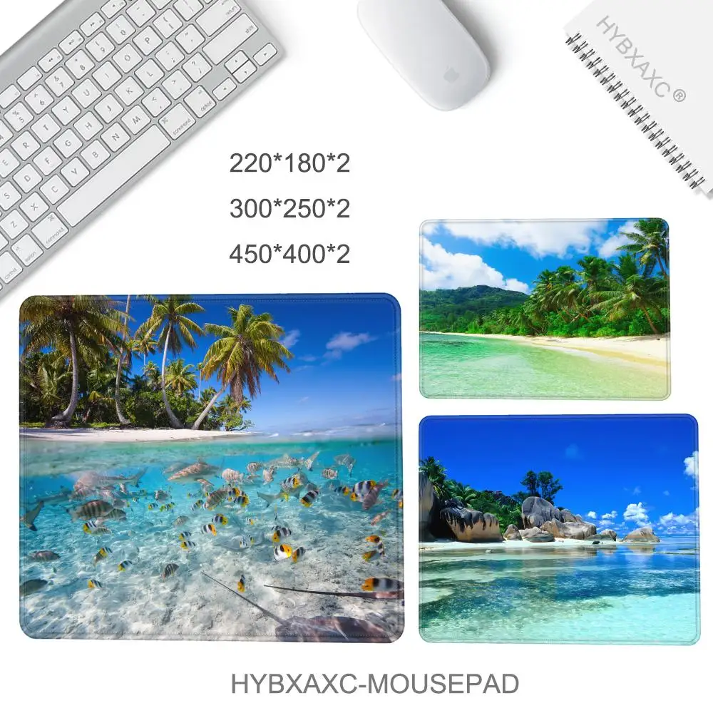 Coconut Palm Beach Cool Customized gaming Mouse Pad Computer Laptop Table mad Anime Mouse Mat  Speed Mice Retail Small HYBXAXC