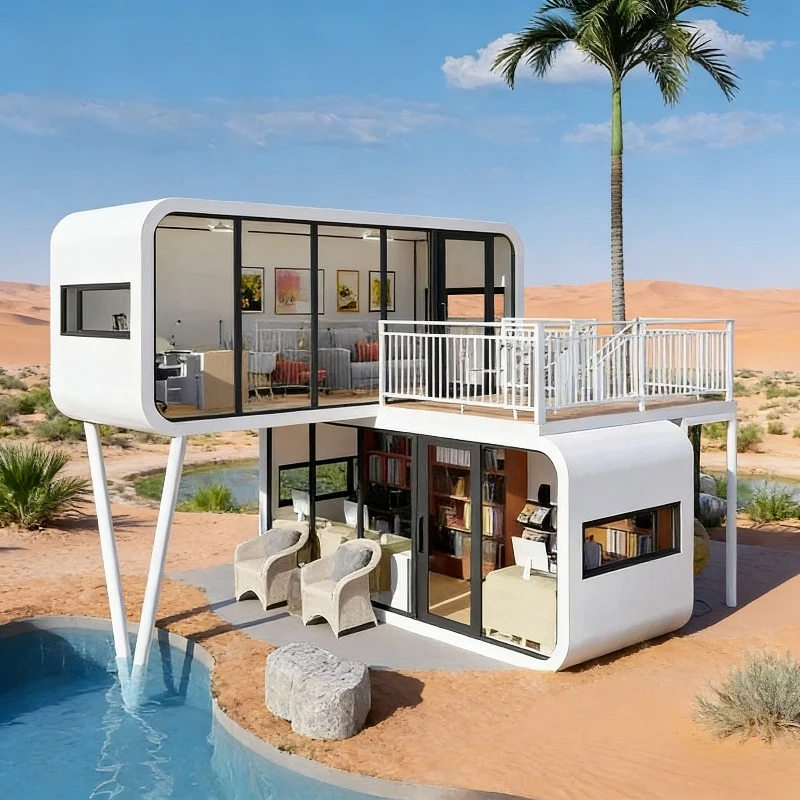 Prefab Capsule House Apple Cabin Office Pod Modular Garden Home Galvanized Steel Eco-Friendly Tiny House Pre-Installed Fully
