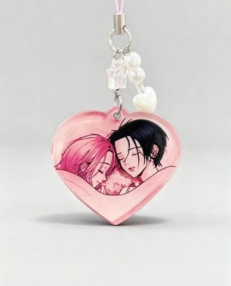 Handmade Nana mobile phone lanyard Bag accessories Book decoration heart-shaped pendant gift for sister