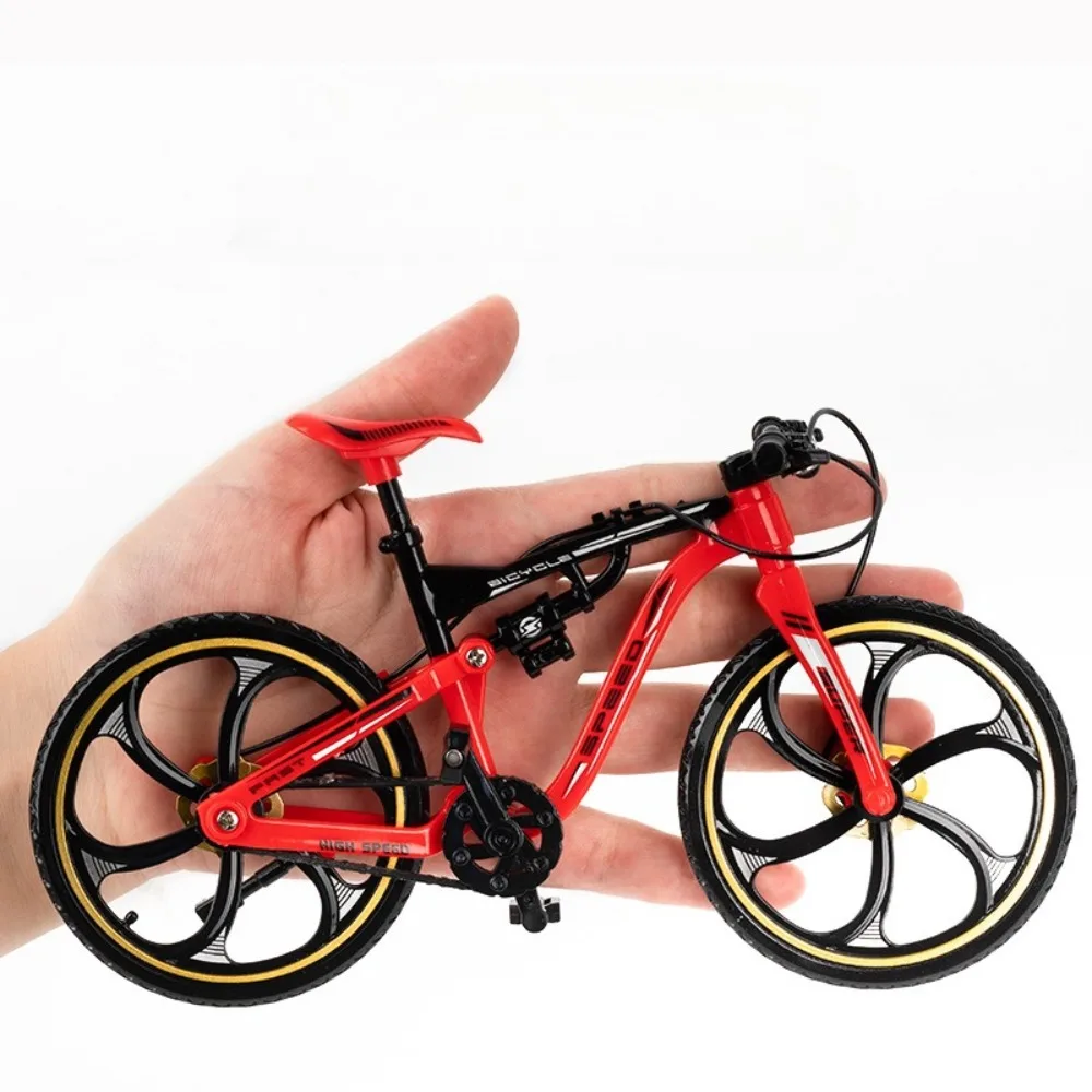 1: 8-finger Road Model Bike Model Bicycle Ornament Toy Miniature Plastic Bike, Boy and Girl Toy, Random Color