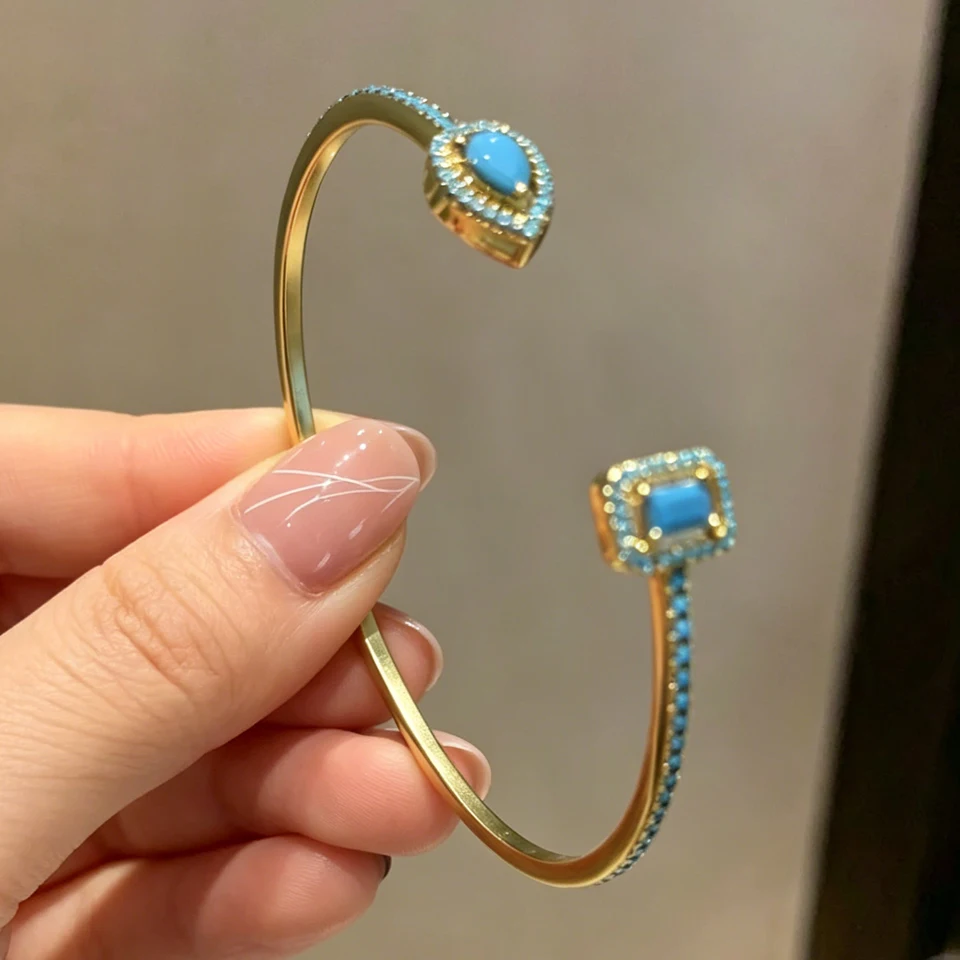 3pcs AAA Cubic Zirconia Adjustable Open Bangle Bracelets