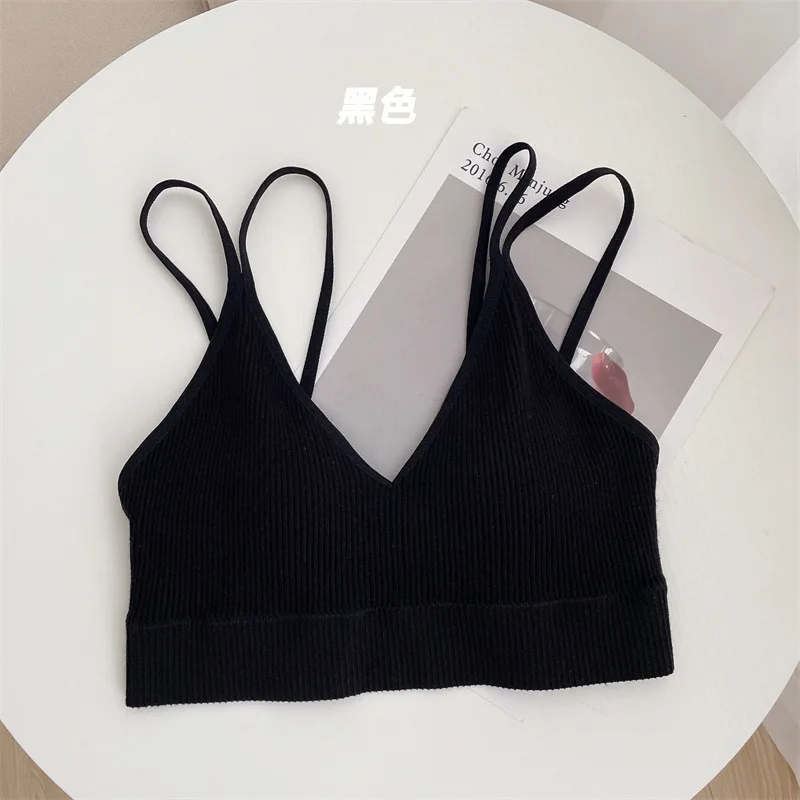 Women\'s Cotton Bra Tube Tops Sexy Striped Top Fashion Push Up Bra Girls Outdoor Summer Top Female Sports Tank Up Sexy Lingerie