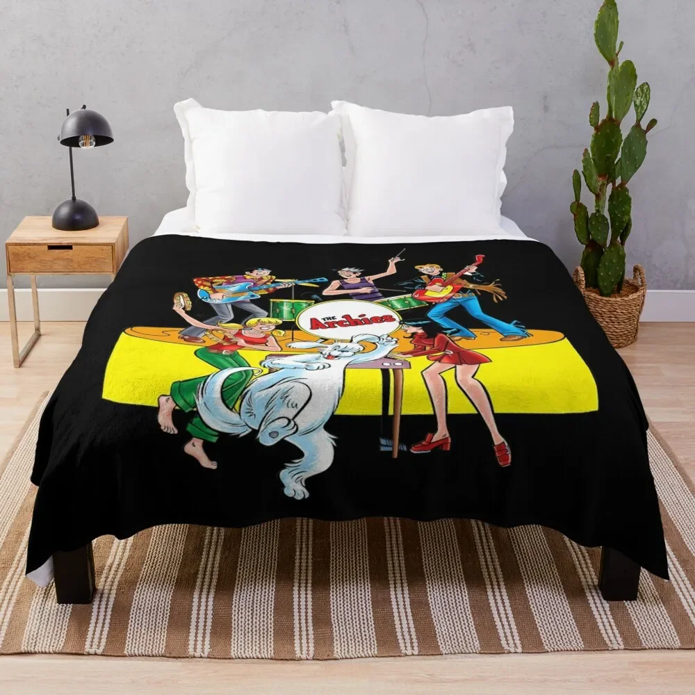 

The A.rchies Rock Stars Throw Blanket Cozy Sofa Blanket for TV Watching Napping