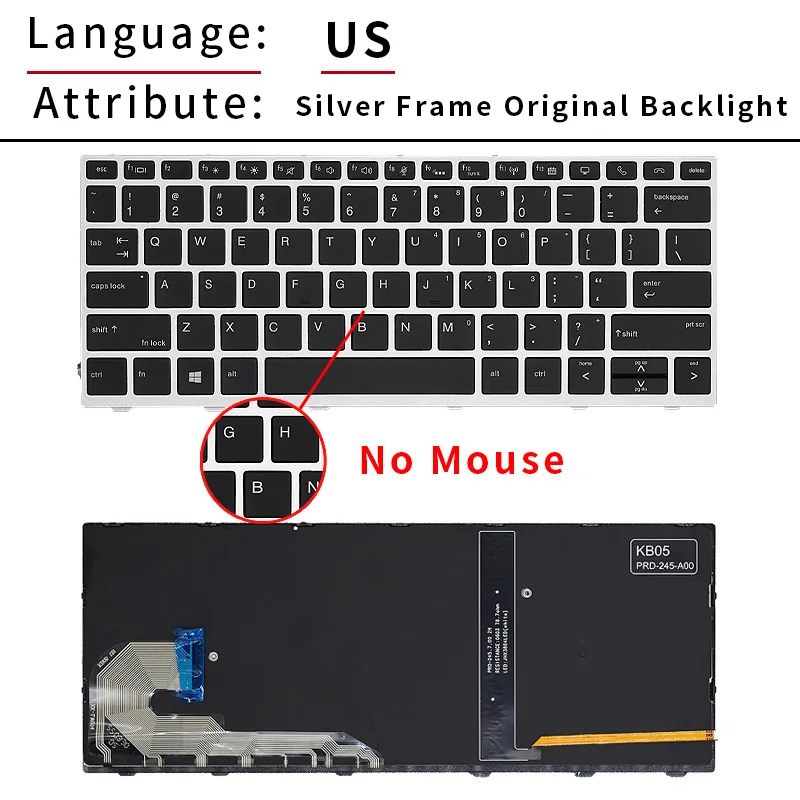 SP/US Russian laptop Keyboard FOR HP Elitebook 730 g5 735 G5 830 G5 836 G5 L07666 L13697-071 With Mouse Pointing Stick