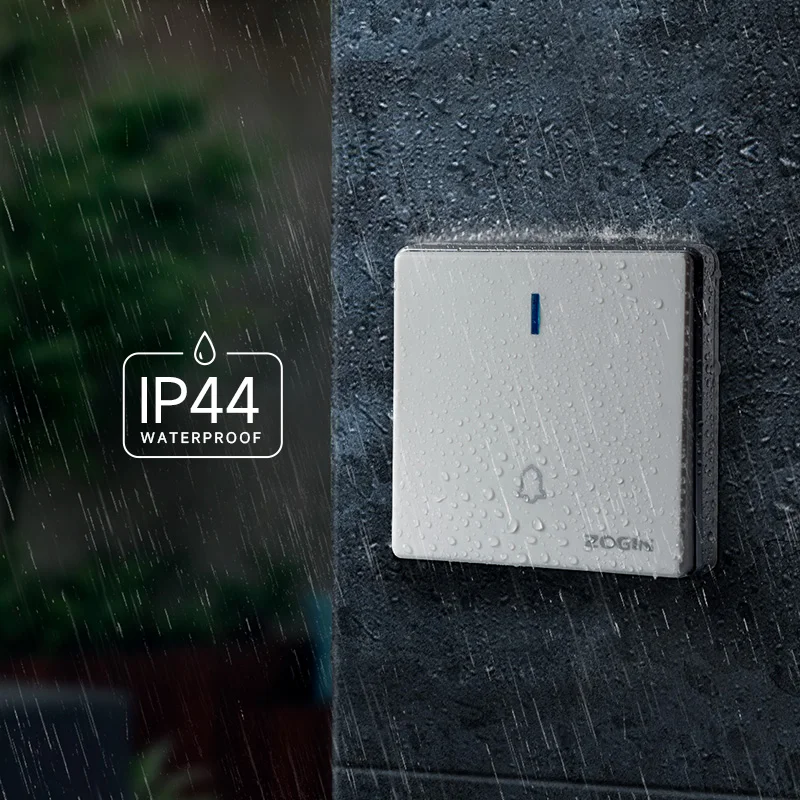 VeryHome Wireless Doorbell Waterproof Self-powered Button Smart Door Bell Sets Home Welcome Outdoor House Chimes Receiver