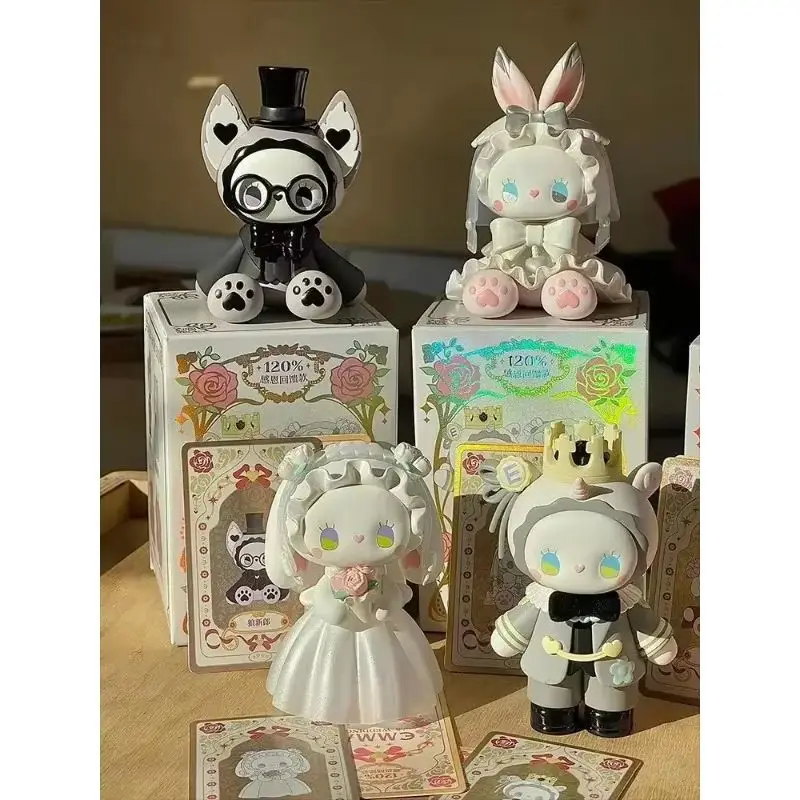 جديد إيما سيكريت فورست مجموعة الزفاف صندوق أعمى لعب زوجين أرنب الزفاف مأدبة عمل أرقام صندوق غامض مفاجأة الهدايا