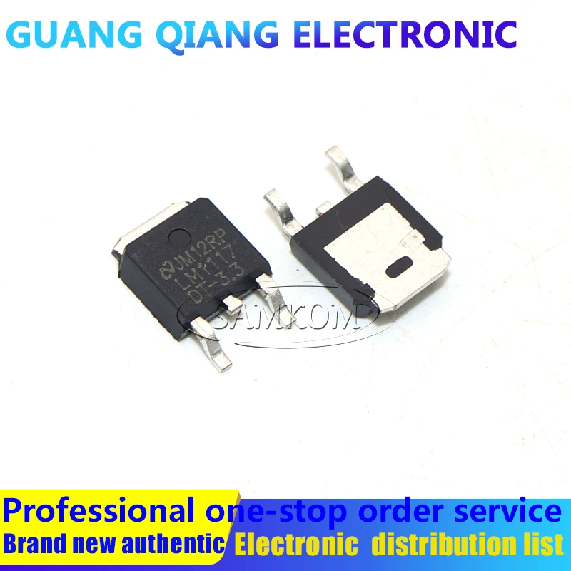 1 pz LM1117DT-3.3 IC REG LINEAR 3.3V 800MA TO252-3