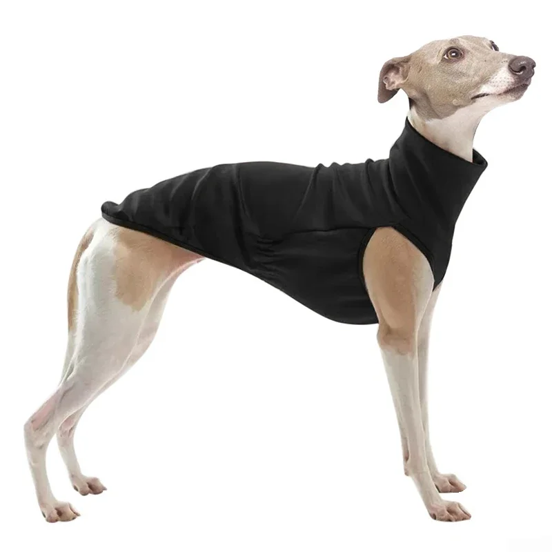 Greyhound Large Dog Clothes Warm Turtleneck Shirt Color Hound Stretch Dog Big Whip Medium Pullover Coat Vest Pet For Small Solid