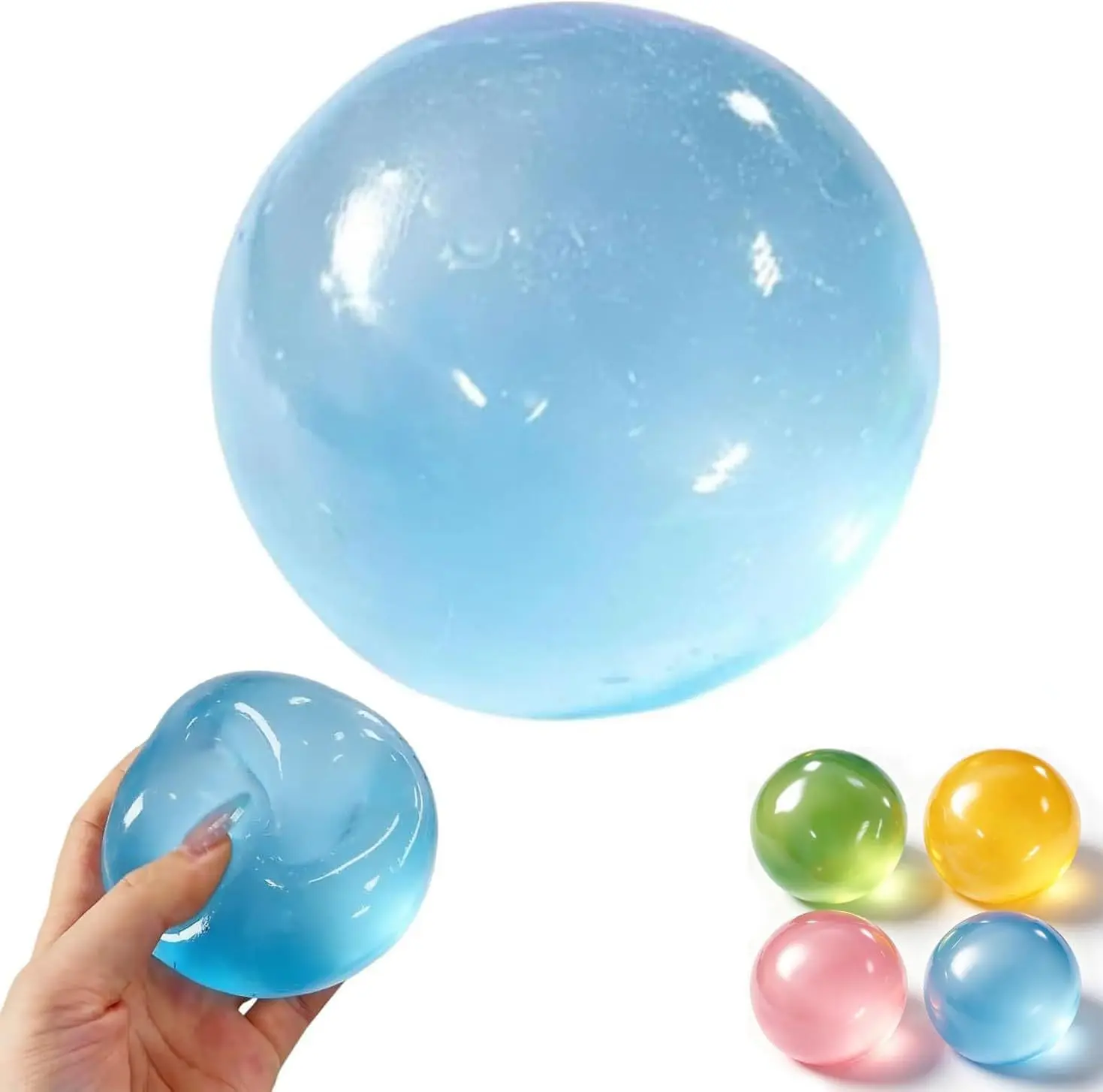 2026 New 7 Types of Coconut Oil Stress Relieving Balls Coconut Oil Squishy Pinch Music Stress Relieving Toy Easy to Clean