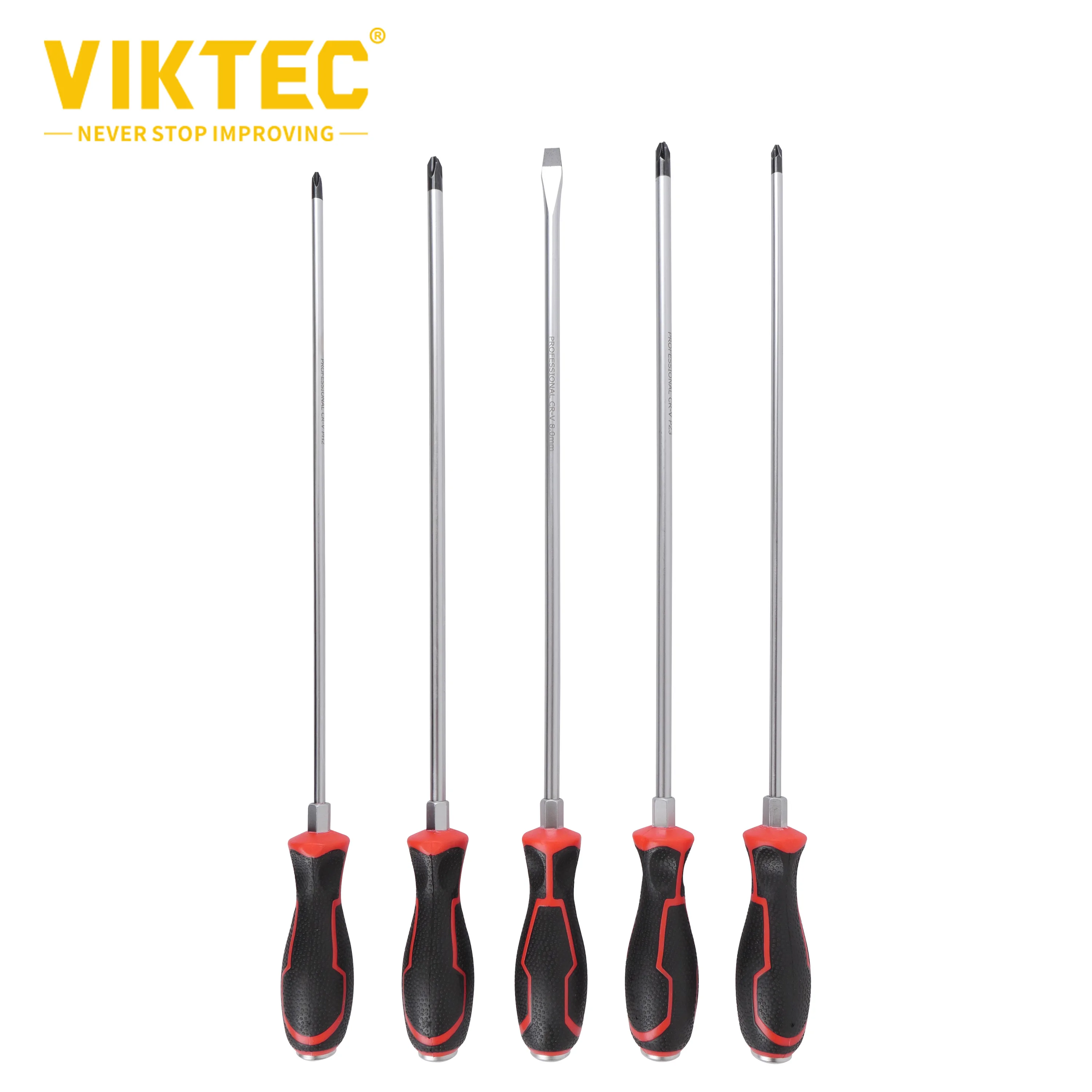 5pcs 450mm Long Torx Screwdriver Set With Hole Steel PH2/PH3/PZ2/PZ3/Flat Screwdriver Magnetic Screw Drive Home Repair Tools