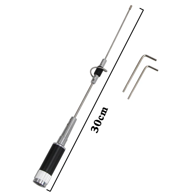 CR77 High Gain Antenna Dual Band FM VHF UHF 144/430 MHz UHF PL259 Stainless Steel 100W 29cm Wireless Mobile Radio Mast