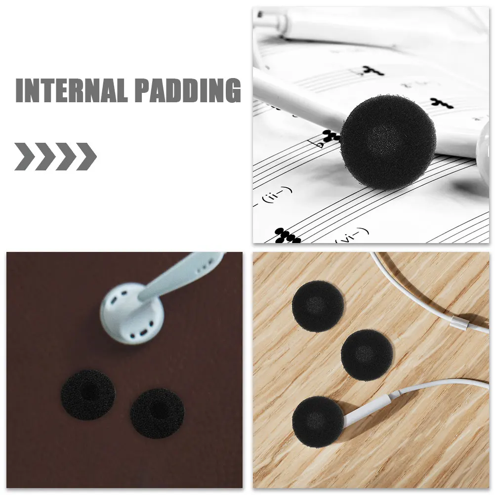 

200 Pcs Earplugs Headset Pads Replacement Earphone Covers Cushions Sponge Earbud Tips Buds