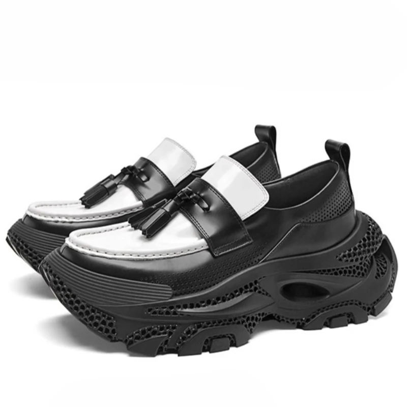 3D Printed Soles Daddy Shoes for Men's Fashion Catwalk Height Increasing Shoes Summer Breathable Luxury Casual Sports Shoes Male