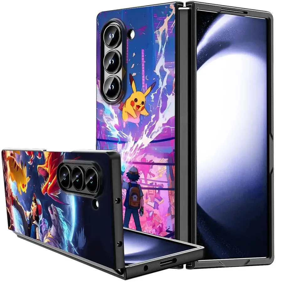Phone Shell Case for Samsung Galaxy Z Fold 8 Ultra ZFold6 ZFold7 Z Fold 7 6 3 ZFold4 ZFold5 Z Fold8Ultra Japanese Pokemon Cool