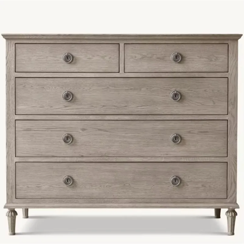 Solid wood high-end luxury series, designer chest of drawers-5 chest of drawers-exquisite chest of drawers