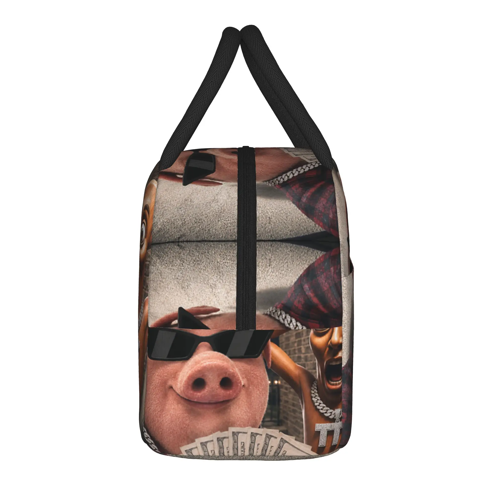 There is Motion at Your Front Door Tung Sahur and Jonh Pork Lunch Bag  Lunch Box Unisex Picnic Cooler Bag Thermal Lunch Bags
