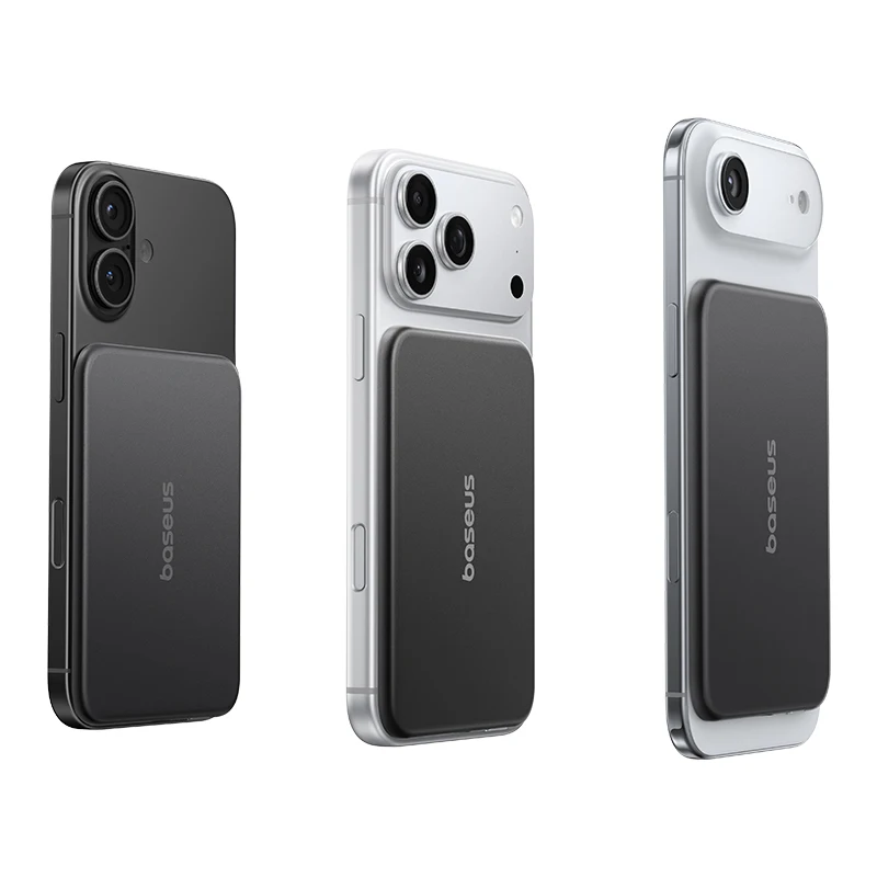 Baseus 5000mAh Magnetyczny Power Bank 22.5W USB-C i 7.5W/15W Bezprzewodowe Ładowanie 6.9mm Ultracienka Karta NFC Monitorowanie Baterii dla iPhone 17 — zdjęcie produktu 7