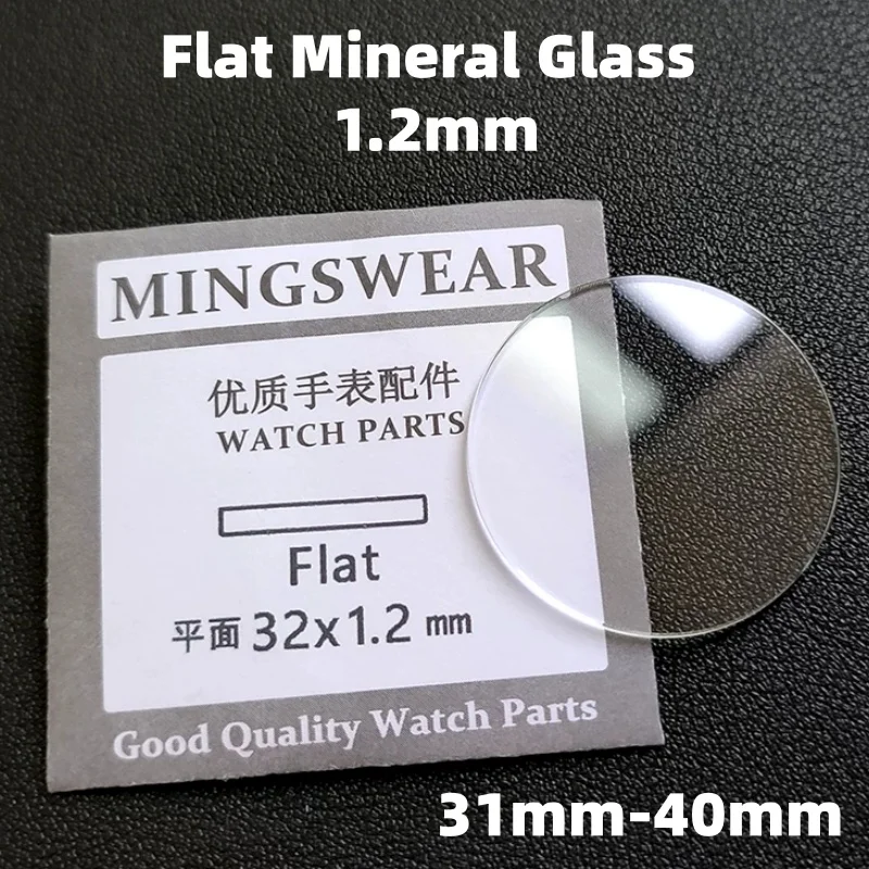 1.2mm Flat Mineral Watch Glass 31-40mm Clear Front Cover for Watch Repair YZC345