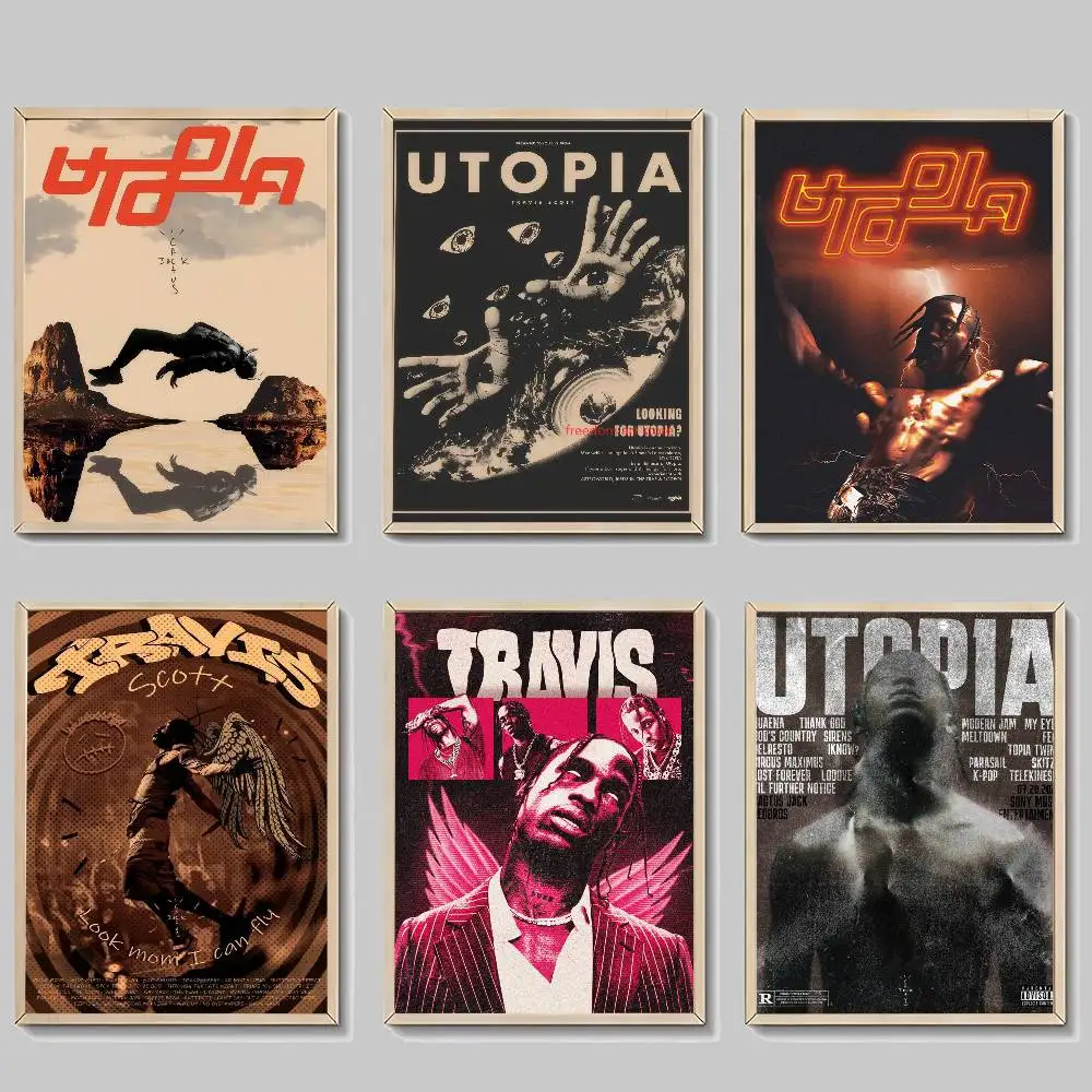Singer Travis Scott Utopia  Good Quality Prints and Posters HD Quality Poster Wall Art Painting Study Home Decor