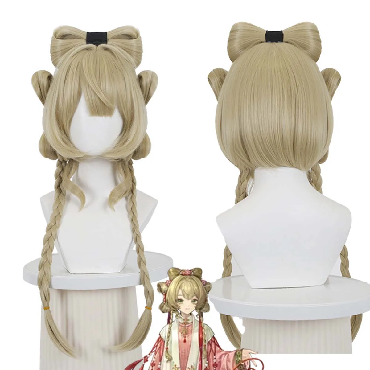 Halloween Party Props Game Reverse 1999 Cosplay Sotheby Double Ponytail Wig For Women