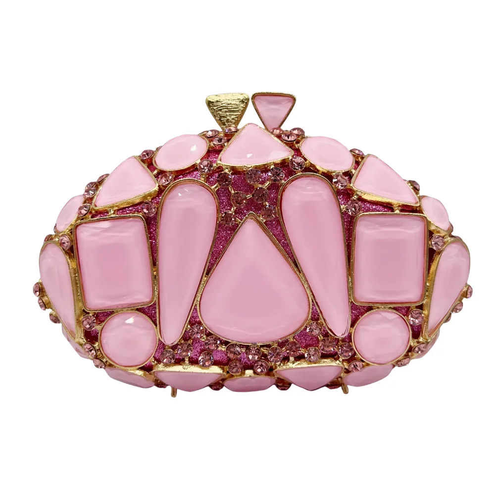 

Stone clutch new violet diamond dinner bag hollow glass rhinestone clutch women's bag banquet bag