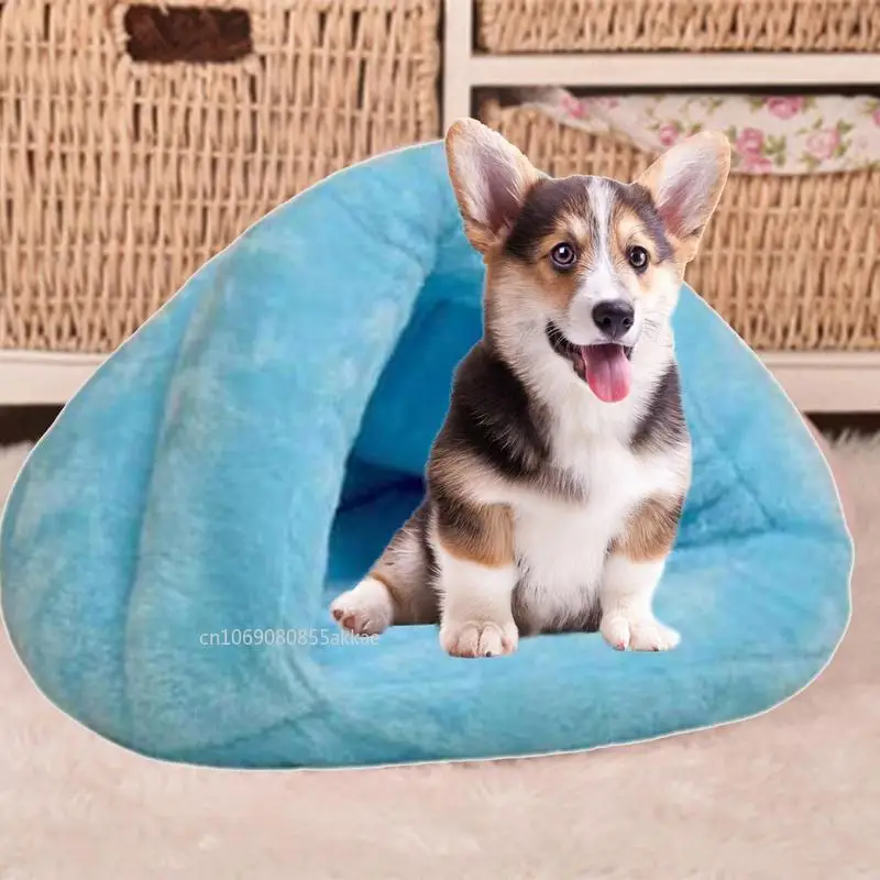 Winter Dog House Soft Plush Pet Cat Bed Round Cushion Warm Basket Cat Sleep Bag Nest Kennel for Small Medium Pet Supplies