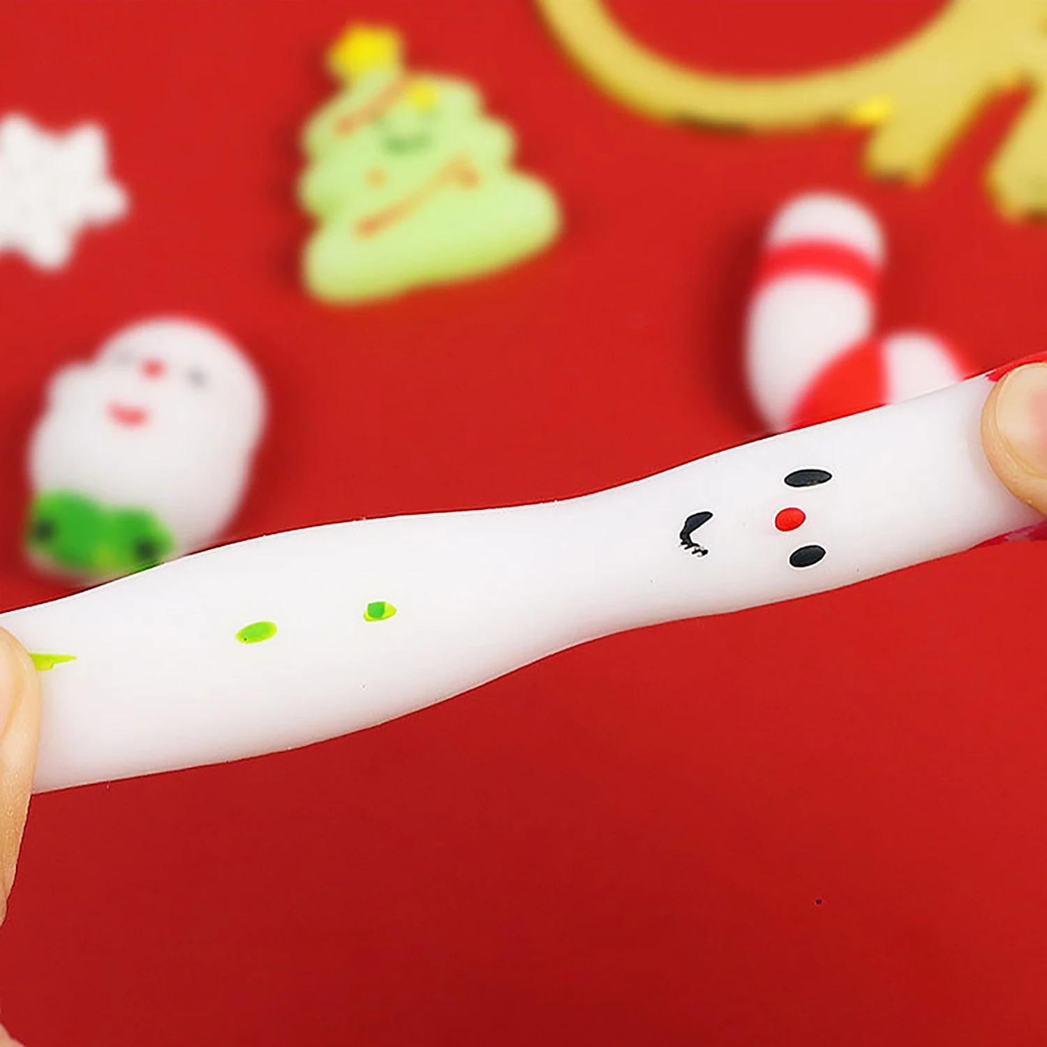 Christmas group decompression squeeze music squishy creative snowman tree squeeze music TPR soft rubber venting toy